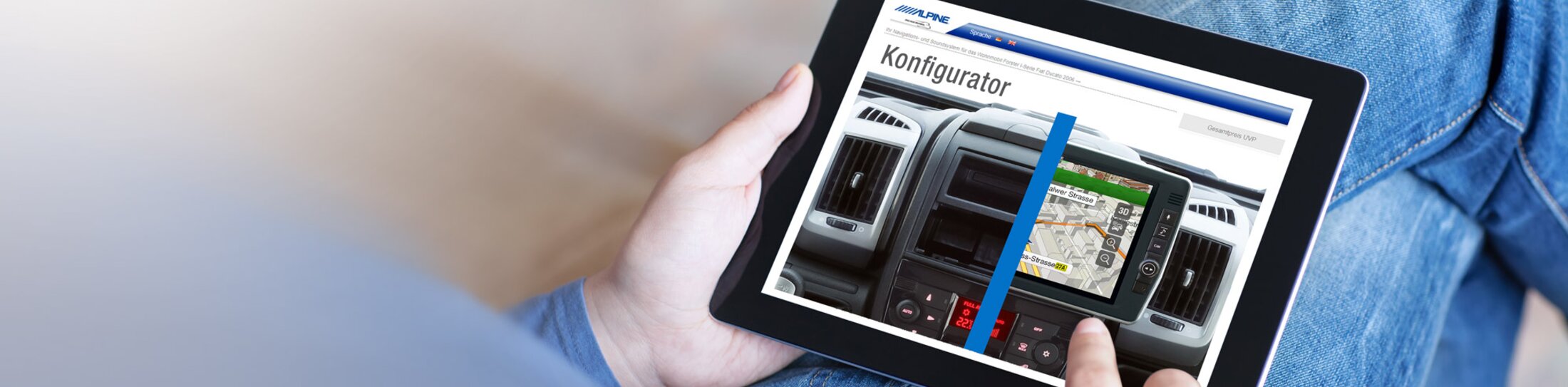 Alpine Wohnmobil-Konfigurator | © ALPS ALPINE GmbH Alpine Wohnmobil-Konfigurator | © ALPS ALPINE GmbH